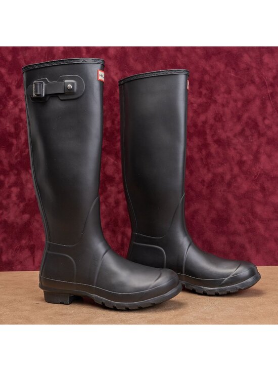 Hunter Shoes - Hunter Wmn Original Tall Black Festival Wellies Rubber Rain Boots 8US EUR39